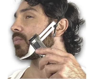Herramienta para moldear barba perfecta para línea superior recta, funciona con cualquier recortadora eléctrica o cortadora de barba
