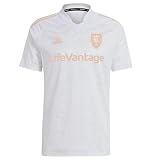 Adidas Real Salt Lake MLS Men's Condivo21 Short Sleeve Soccer Jersey, White/Glow Pink XX-Large