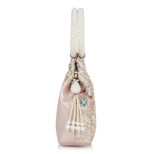 Image of Nevis Stylish Embroidery Unique Design Traditional Wedding Party Handheld Potli Bag For Women
