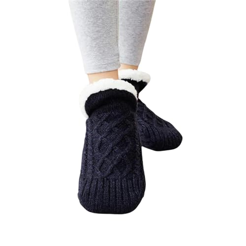 Calcetines de cachemira para invierno gruesos color negro talla 43-45