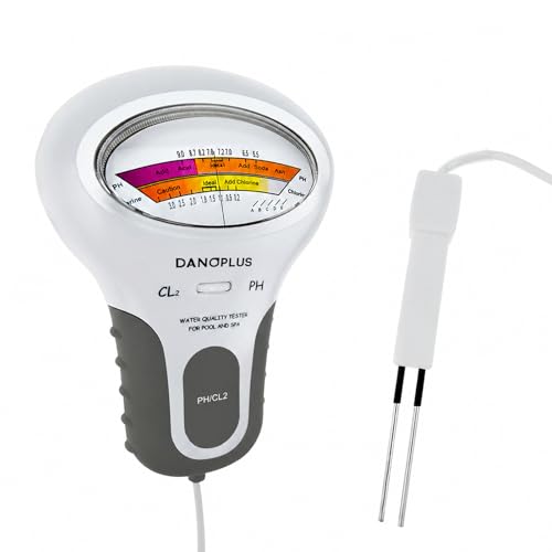 2 in 1 Chlorine & PH Meter, Dual Scale Water Quality Tester CL2 Level Meter, Digital Electronic Pool Water Tester Handheld Ph and Chlorine Tester for Swimming Pool,Spas, Water Quality Analysis Monitor
