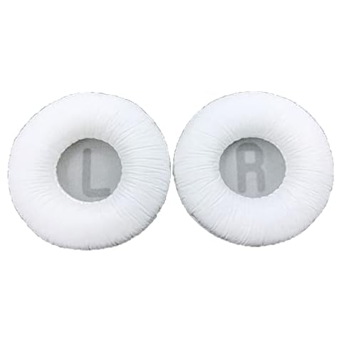 Oilmal Replacement Cushion For Headphone Left and Right, Comfortable Earpads Compatible for JBL Tune600 T500BT T450 Headset Earmuffs Memory Foam Cover Headphone Ear Pads White White Cover