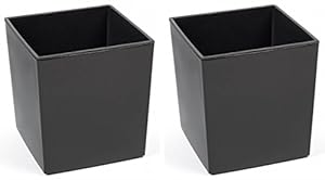 Kreher 2 Stück XXL Design Pflanzenkübel Grau