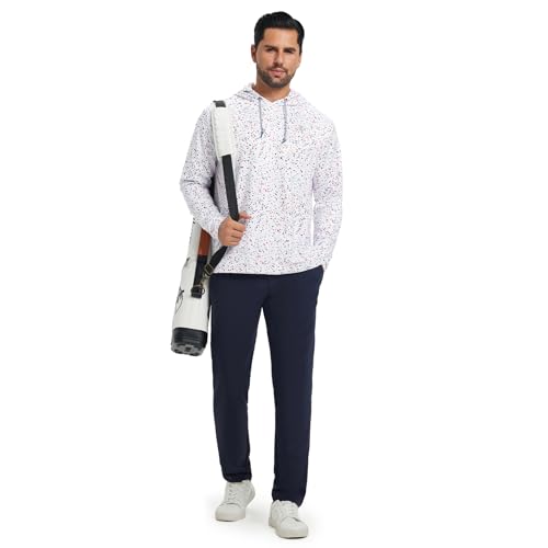 Image of M MAELREG Hoodies for Men Golf Fleece Hooded Sweatshirts Dry Fit Athletic Lightweight Casual Midlayer Mens Hoodies Pullover
