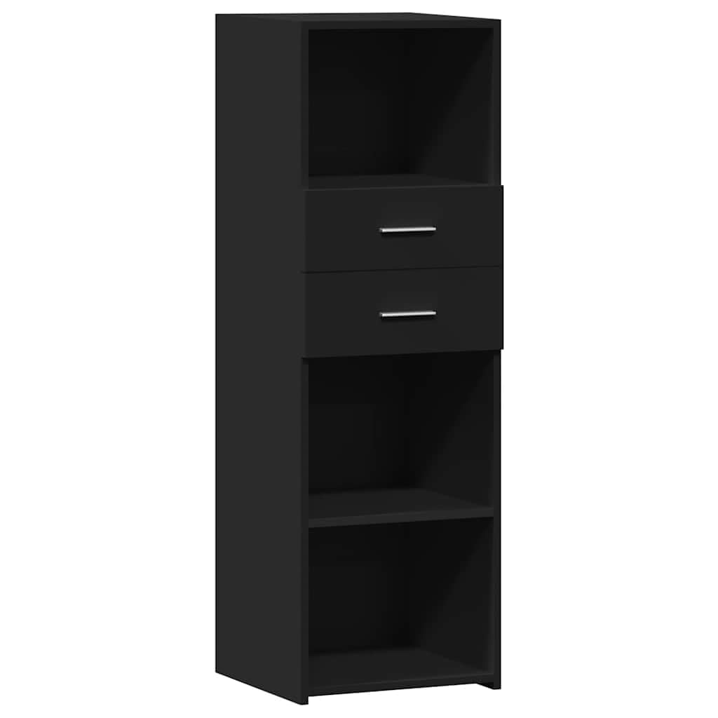 vidaXL Highboard, Sideboard for Hallway Living Room, Side Cabinet with Storage, Cupboard, Buffet Cabinet, Modern Style, Black Engineered Wood