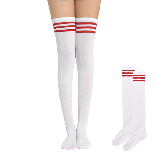 Overknees Strümpfe Damen,Kniestrümpfe Damen Karneval,Cheerleader Socken,Strümpfe Mit Rot Gestreifte Overknee,Halloween Karneval Socken Overknees Ringelstrümpfe,für Urlaubskleidung Und Alltagskleidung Overknees Strümpfe Damen,Kniestrümpfe Damen Karneval,Cheerleader Socken,Strümpfe Mit Rot Gestreifte Overknee,Halloween Karneval Socken Overknees Ringelstrümpfe,für Urlaubskleidung Und Alltagskleidung