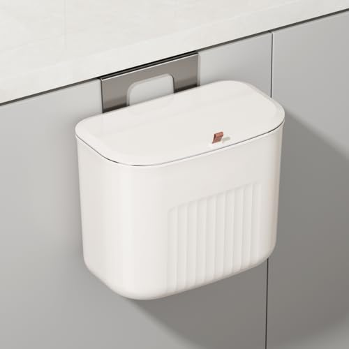 Caneca de basura colgante con tapa para cocina 7L
