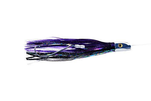 EatMyTackle Slant Head Trolling Lure - Mono Rigged (8 inch, Purple)