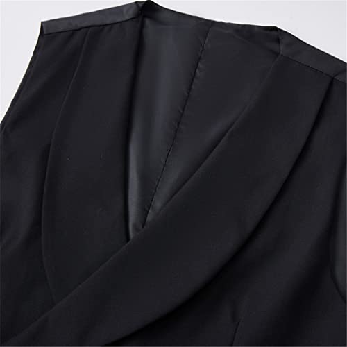 Jegsnoe Men Shawl Collar Double Breasted Tuxedo Vest Slim Fit Business Wedding Dress Waistcoat3
