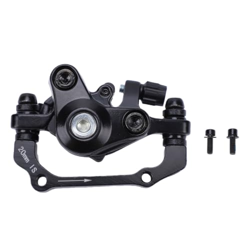Pissente Disc Brake, Black Aluminum Universal Electric Mechanical Disc Brake Calipers Front and Rear Cycling with Mounting Screws for Electric Accessories (Rear disc Brake