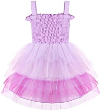 Toddler Baby Girls Layered Tutu Dress Sleeveless Princess Tulle Sundress for Wedding Birthday Party 2-6T