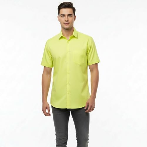 Image of Appel Touch Men's Cotton Blend Formal Shirt Half Sleeves