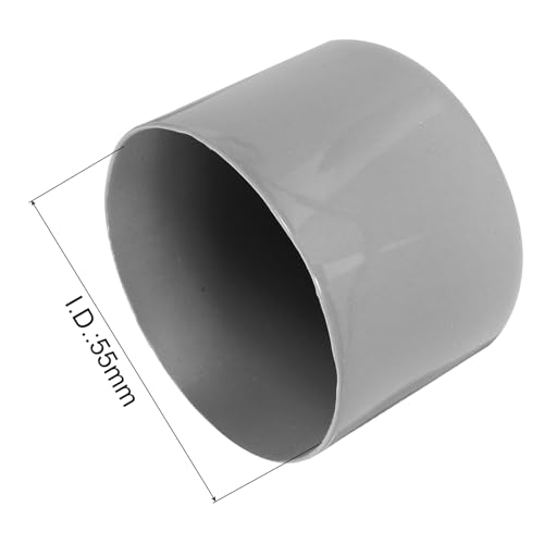 Image of uxcell 2pcs Rubber End Caps 55mm(2 3 /16 inch) ID Vinyl Round Tube Bolt Cap Cover Screw Thread Protectors Light Gray, 40mm Height