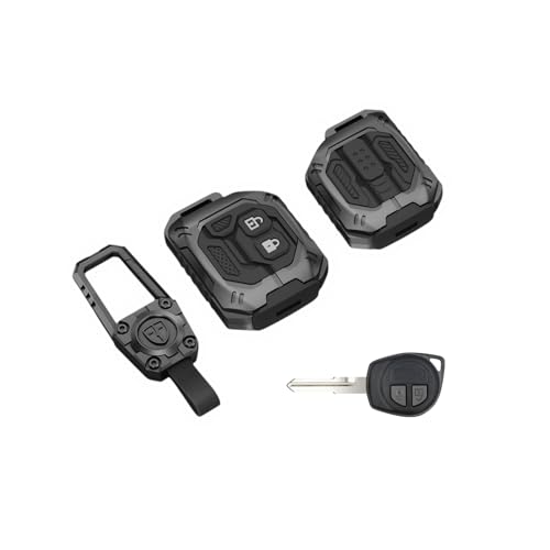 Image of Auto Thrill Premium Metal Key Cover Compitable for Suzuki Swift | Ertiga | Wagonr | Celerio | Swift Dzire | Alto | Fronx | Brezza | S Presso | Ignis | 2 Button Remote Key