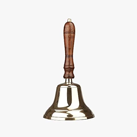 ACL Bar Accessories for Home Pub Hand Bell - Wooden Handle Bar Bell Nautical Decorations - Unique Brass Bell with Crisp Loud Sounds Ideal for Christmas, Reception, Pubs Cover