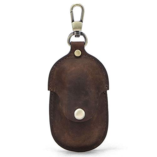 Leather Case Compatible for Samsung Galaxy Buds, Galaxy Buds Plus Leather Case, Genuine Samsung Galaxy Earbuds Case Cover with Keychain (Coffee)