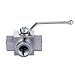 Taixin 3way Hydraulic Ball Valve 3/4 inch NPT Female Hydraulic Valve 5800PSI KHB3K L-Bore High Pressure Ball Valve