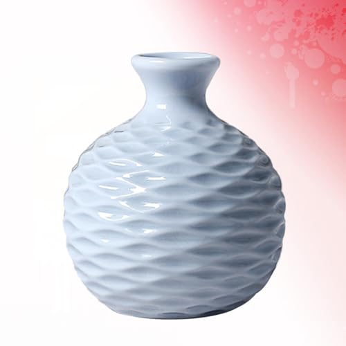 Jarrones de cerámica blancos set de 2 modernos para arreglos de flores 4