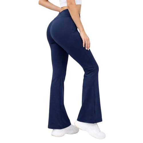 Pantalones de yoga de pierna ancha con control de abdomen y leggings deportivos 2