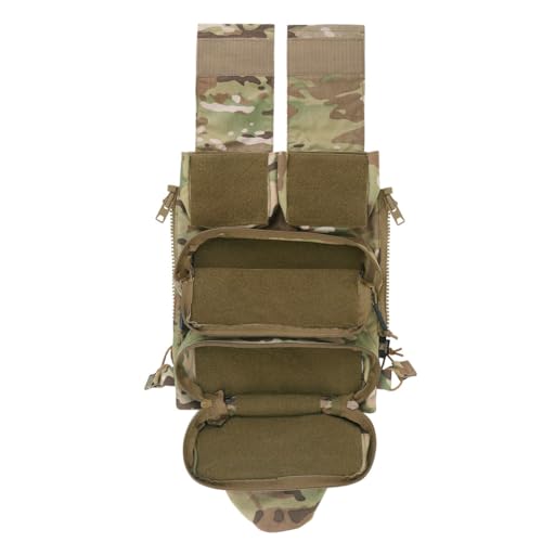 Panneau arrière zippé pour gilet tactique avec sac à dos modulaire Molle - 3
