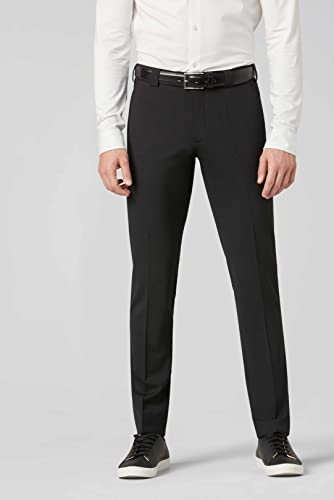 MEYER Hosen Business Chino Roma 9-344 - modern fit, hochwertige & Bequeme Wollhose, Schwarz (09), 58