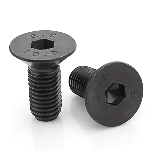 M2.5 X 8MM CSK Allen Head Cap Screw (Pack of 10)(1.5mm Allen Key Free) Alloy Steel Grade 10.9 DIN Head Allen Cap Screw