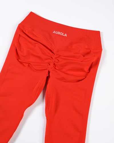 Image of AUROLA Influence Workout Leggings for Women, Seamless Compression Tummy Control Leggings Mid Rise Yoga Pants