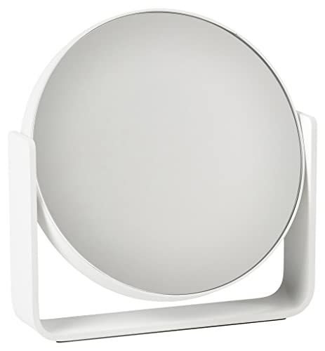 Zone Denmark Ume Table Mirror - Elegant Reflective Accent for Vanity and Tabletop Décor - White, 7.68