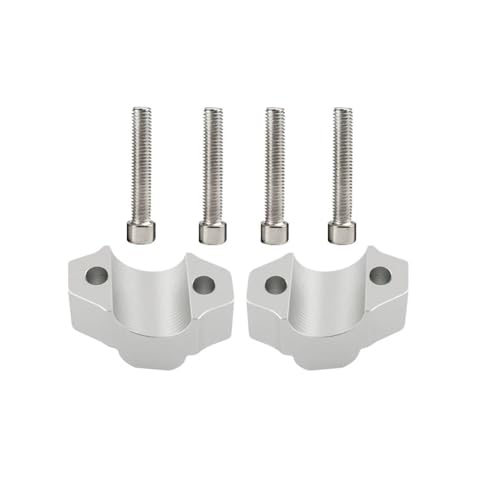 Motorrad-Lenkererhöhung Für Yamaha MT-10 FZ-10 2016–2022 MT10 FZ10 MT 10 FZ 10, Verstellbares Lenkerklemm-Erhöhungskit. Lenkerhöhenadapter(Silber)