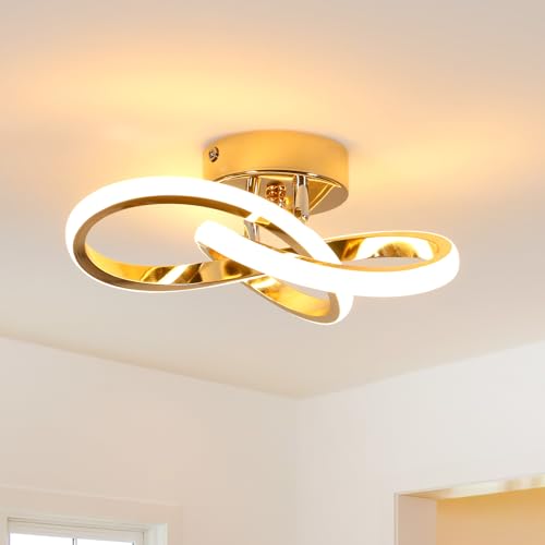 Comely Plafoniera a LED, 22 W, 2500 lm, moderna lampada da soffitto a LED, in alluminio, per camera da letto, soggiorno, cucina, corridoio, bianco caldo, 3000 K