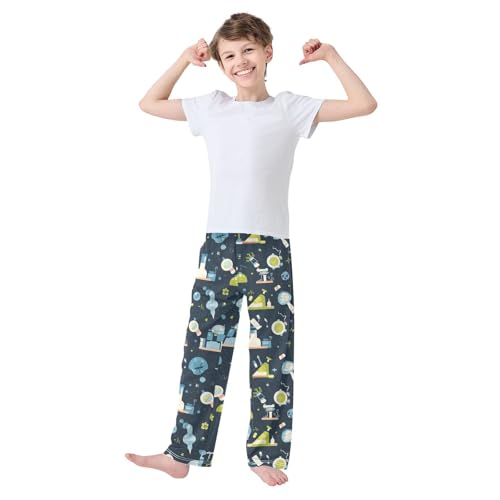 Boys' Pants Science Star Dot Long Bottoms Jogger Pants Elastic Waist Trousers with Pockets S-XL2