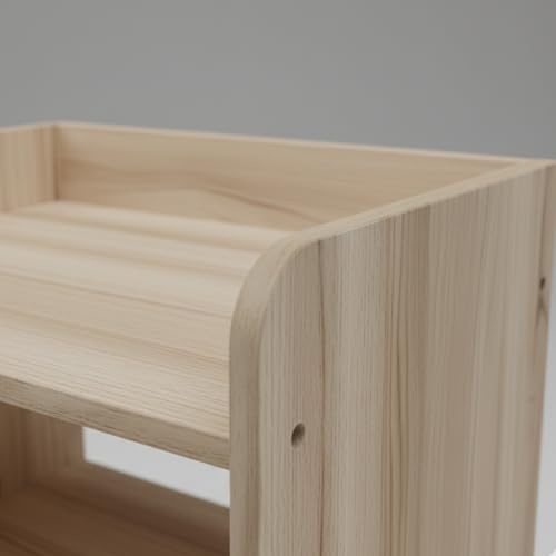 Image of WonderStand SOMNIA | 3 Shelves Bedside Table (Asian Walnut) | Bed Side Table for Bedroom | End Table /Coffee Table /Home Decor Table /End Table for Living Room