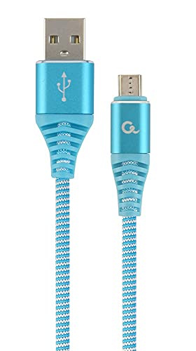 Gembird CC-USB2B-AMMBM-2M-VW câble USB USB 2.0 Micro-USB B USB A Bleu, Blanc