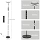 30W Dimmbare LED Stehlampe, 3000-6500K Stehlampe Wohnzimmer, Stehleuchte Deckenfluter LED mit Fernbedienung und Touch-Sensor, Moderne Standleuchten für Schlafzimmer Büro, Schwarz