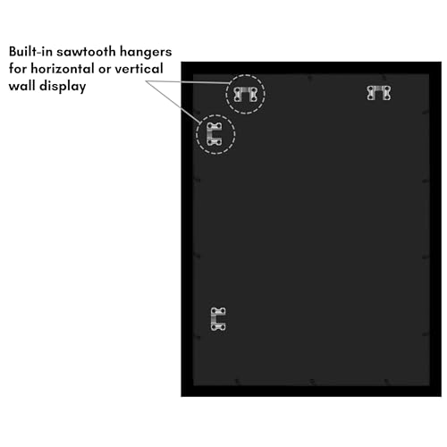 Americanflat 22x29 Poster Frame with Polished Plexiglass - Black Picture Frame - Wide Photo Frames Made of Engineered Wood for Vertical or Horizontal Wall Display - Epic Collection - Black