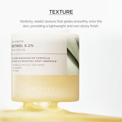 SKIN1004 Retinol 0.2% Boosting Shot Ampoule 1.01fl.oz, 30ml, Hydrating Face Serum, Concentrated Korean Facial Spicule Serum, Retinol & Retinal, Madagascar Centella Asiatica Extract, Korean Skin Care - Image 8
