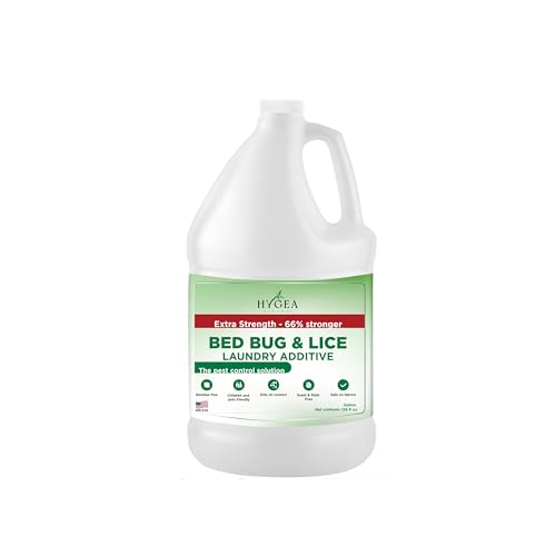 Image of Hygea Natural Extra Strength Bed Bug & Lice Laundry Additive, 1 Gal | Environmentally responsible, odorless, stain-free liquid treatment. Safe for children and pets in any water temperature.