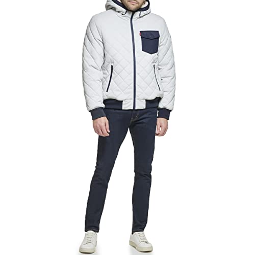 Image of LEVI'S Men's Levi's Men's Diamond Quilted Sherpa Lined Bomber Jacket