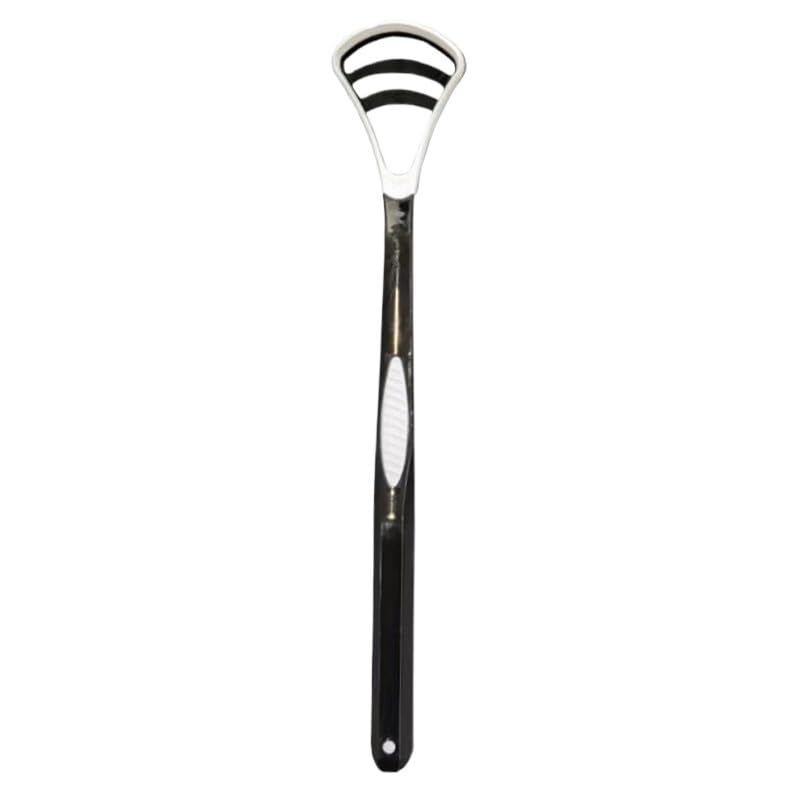 1PCS Silicone Tongue Scraper With Handle Double-sided Cleaning Tool(Green)