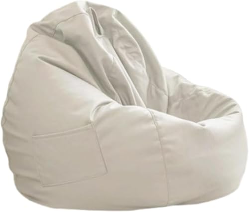 Pouf adulte grand modèle blanc au design minimaliste épuré