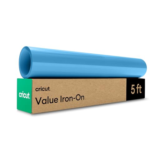 Cricut Value Iron-On Sky Blue (12 in x 5 ft) - HTV Heat Transfer Vinyl