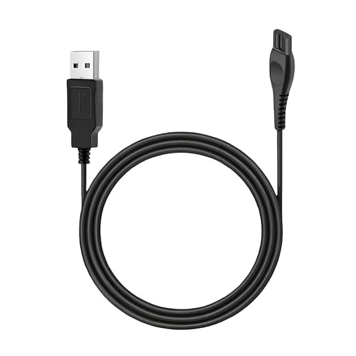 Panlouting Ersatz USB Ladekabel 15V HQ8505 Netzkabel | Ladegerät für Elektrorasierer | Kompatibel mit Philips Serie 3000 5000 7000 | OneBlade QP6520 QP6530 QP6510