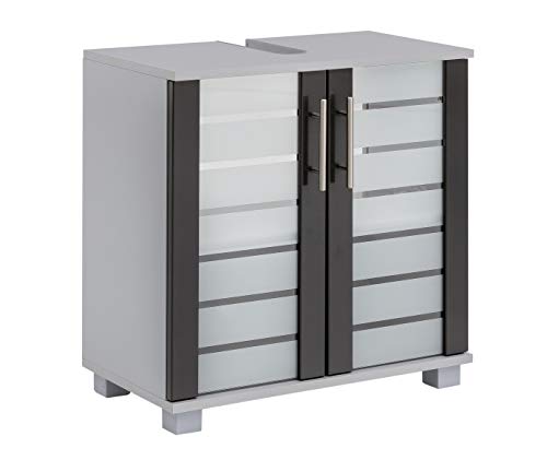 Schildmeyer Niko Waschbeckenunterschrank 113295, silber glanz-anthrazit glanz, 59,8/32,6/62,4 cm Schildmeyer Niko Waschbeckenunterschrank 113295, silber glanz-anthrazit glanz, 59,8/32,6/62,4 cm