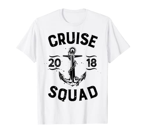 Familia Cruise Squad 2018 Camiseta Vacaciones Vintage Matching Camiseta