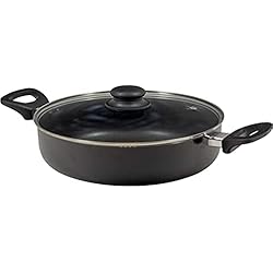 Sartenes New Chef Ceramica Chef Sauce Cacerola 28 cm con Capacidad de 6l en Aluminio prensado con Tapa de Vidrio Pixel