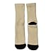 Meaudiwes Fashion Dress Decor Socks, Comfortable Work Leisure Sports Socks For Girls And Boys Light Brown