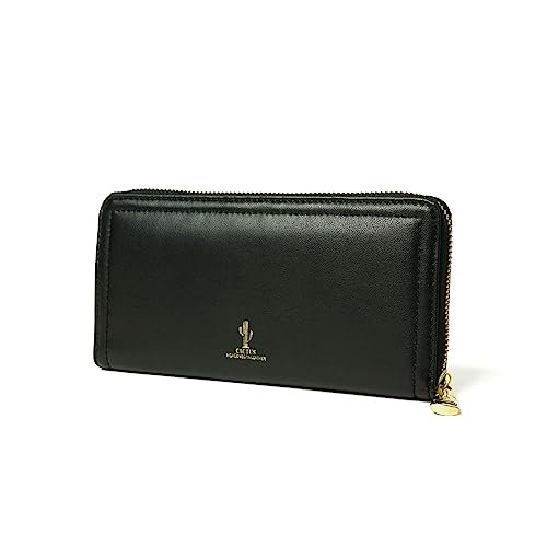 [バギーポート] BAGGY'S ANNEX バギーズアネックス カクタスレザー ヴィーガンレザー サボテンレザー ラウンドファスナー長財布 LZKM-390 (ブラック)