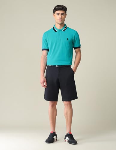Image of U.S. POLO ASSN. Solid Slim Fit Polo T Shirts for Men - 100% Cotton, Half Sleeves Mens Tshirt