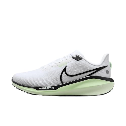 Nike Vomero 17 Women's Road Running Shoes (HF4999-100, White/Vapor Green/Green Strike/Black) Size 9