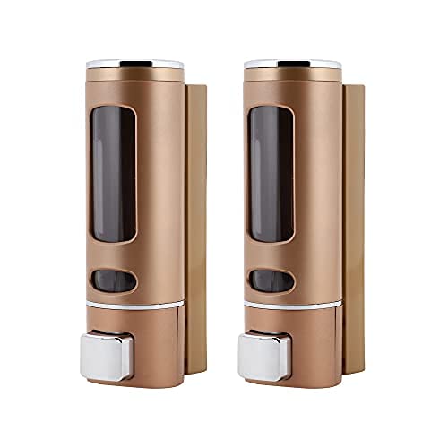 KKDCapsule Rose Gold 400 ml Gel, Lotion, Foam, Conditioner, Soap, Shampoo Dispenser(Pack of 2)